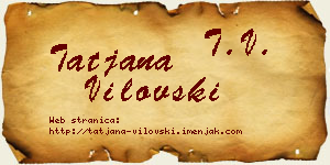 Tatjana Vilovski vizit kartica